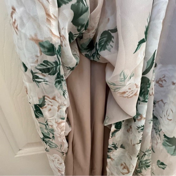 NWT Show Me Your MuMu Audrey Maxi Floral Dress Pink and Cream Small - Picture 10 of 14